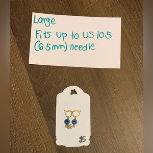 Large knit increase stitch markers.For knitting.Fits up to US 10.5 (6.5mm)needle